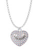 Mom Rocks on AB Crystal Heart Charm Necklace