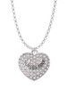 Nurses Rock on AB Crystal Heart Charm Necklace