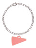 Acrylic 1.25" Pink Megaphone Charm Bracelet