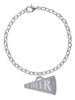Acrylic 1.25" Silver Tone Cheer Megaphone Charm Bracelet