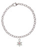 Mini Star of David with Pink Crystal Charm Bracelet