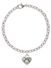 Mini Heart with Paw Charm Bracelet