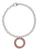 Acrylic 7/8" Ring Rose Gold Tone Charm Bracelet
