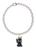 Resin Black Kitty Cat with Witch Hat Charm Bracelet