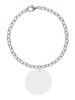 Acrylic 1 1/8" Disc Imitation Pearl Charm Bracelet