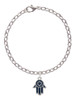 Blue Hamsa Hand with Star of David Charm Bracelet