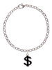 Black Dollar Sign Charm Bracelet