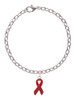 Red Ribbon Charm Bracelet