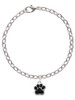 Small Black Paw Charm Bracelet