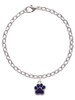 Small Purple Paw Charm Bracelet