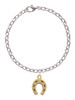Gold Tone Horseshoe Charm Bracelet