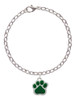 Large Green Paw Charm Bracelet