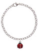 Mini Red Translucent Ladybug Charm Bracelet