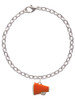 Small Orange Megaphone Charm Bracelet
