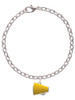 Small Yellow Megaphone Charm Bracelet