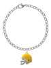 Small Yellow Football Helmet Charm Bracelet