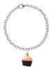 Resin Chocolate Cupcake with Pink Frosting Charm Bracelet