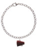 Small Maroon Megaphone Charm Bracelet