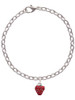 Mini Red Enamel Strawberry Charm Bracelet