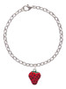 Large Enamel Strawberry Charm Bracelet