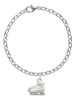 White Ice Skates Charm Bracelet