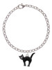 Arching Black Cat Charm Bracelet
