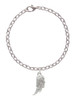 Textured Wing Charm Bracelet