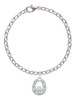 Horseshoe with Clear Crystal Charm Bracelet
