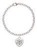 Small Celtic Heart Knot Charm Bracelet
