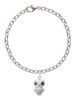 Resin White Snow Owl Charm Bracelet