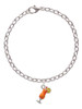 3-D Orange Tropical Drink Charm Bracelet