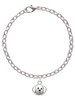 Small Outline Dog Face Charm Bracelet