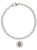 Disc 1/2'' Number - 8 - Charm Bracelet