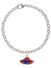 Red Hat With Purple Bow Charm Bracelet