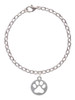 Circle with Cut Out Paw Charm Bracelet