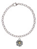 Two Tone Daisy Flower Charm Bracelet