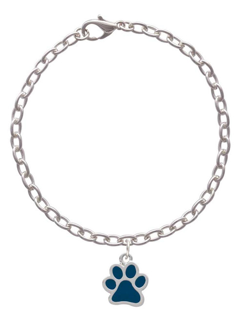 Medium Translucent Navy Paw Charm Bracelet