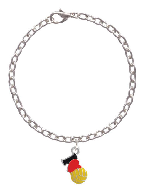 I Love Water polo - Red Heart Charm Bracelet