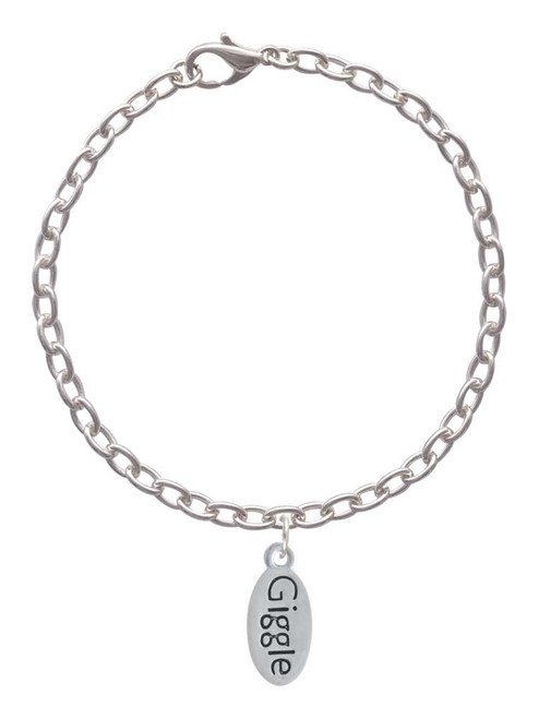 Giggle Oval Charm Bracelet