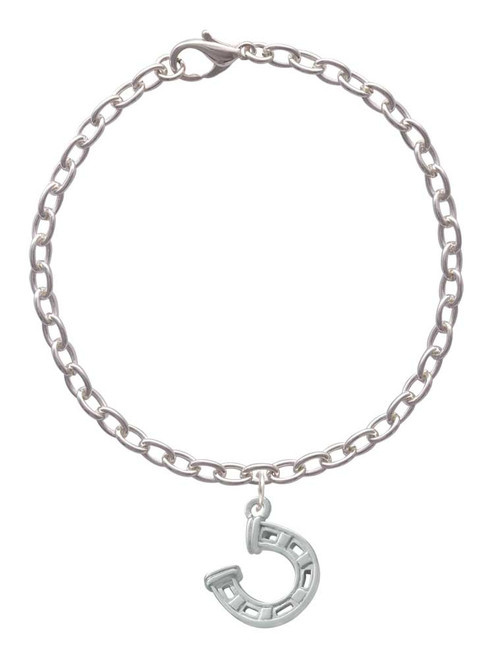 Horseshoe with Side Loop Charm Bracelet