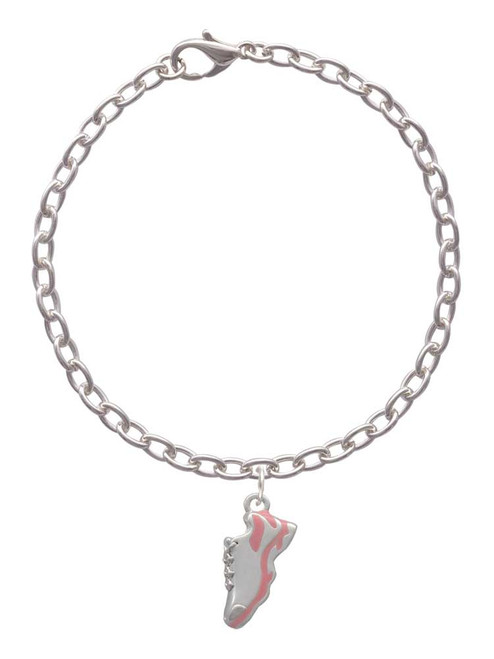 Pink Running Shoe Charm Bracelet