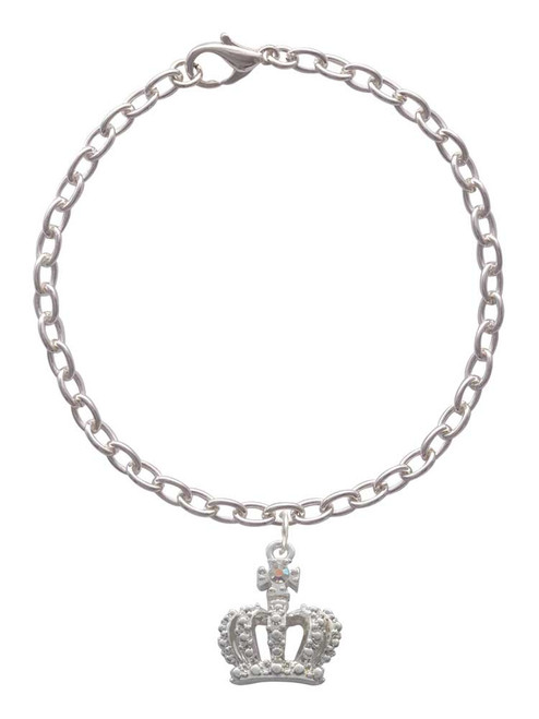 Crown with AB Crystal Charm Bracelet