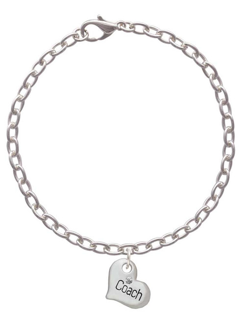 Small ''Coach'' Heart Charm Bracelet