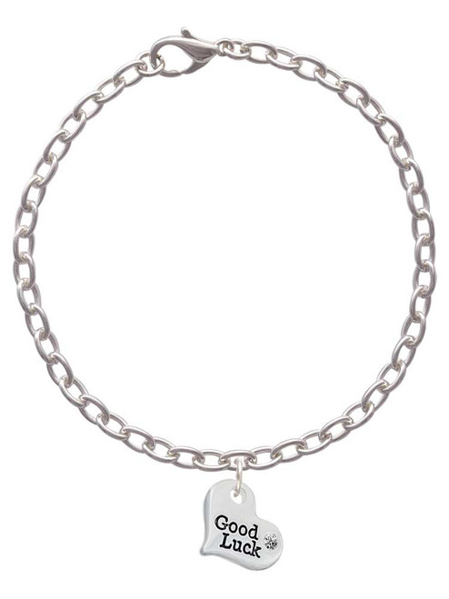 Small Good Luck Heart Charm Bracelet