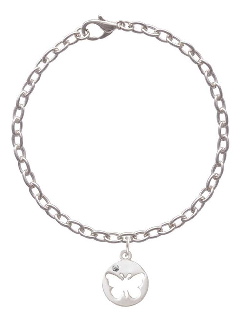 Butterfly Silhouette Charm Bracelet