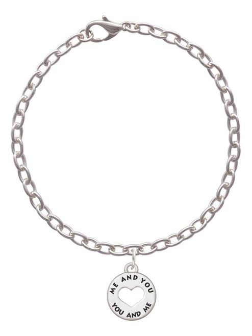 You and Me Disc Charm Bracelet