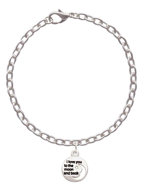 Small I Love You to the Moon Charm Bracelet