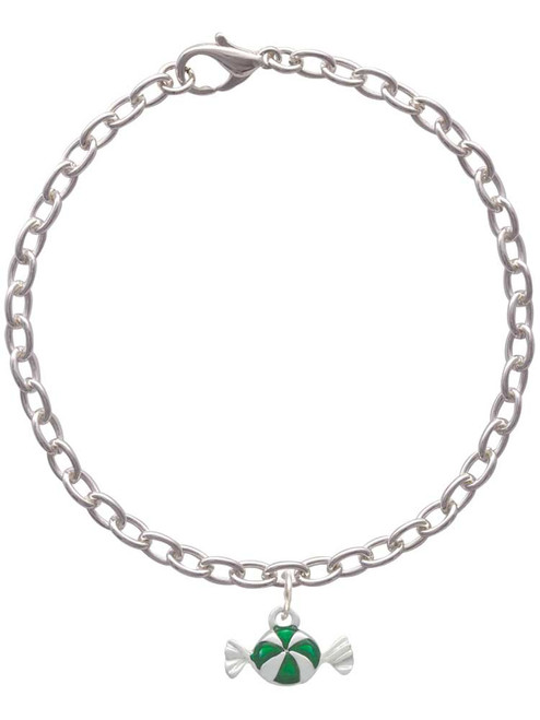 Green Peppermint Candy Charm Bracelet