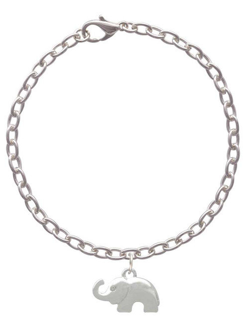 Elephant with Crystal Eyes Charm Bracelet