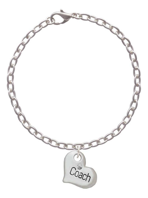 Large ''Coach'' Heart Charm Bracelet